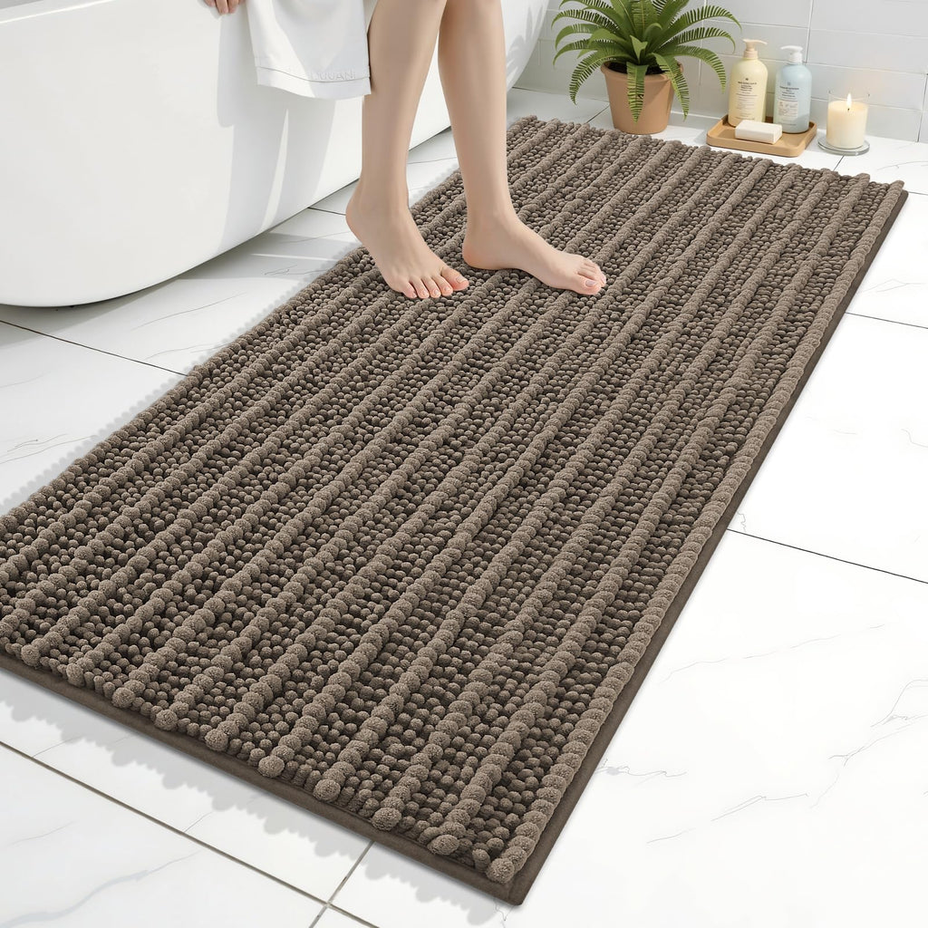 Arotive Bathroom Rugs Mat 45x27, Soft Absorbent Chenille Shaggy Bath Mat