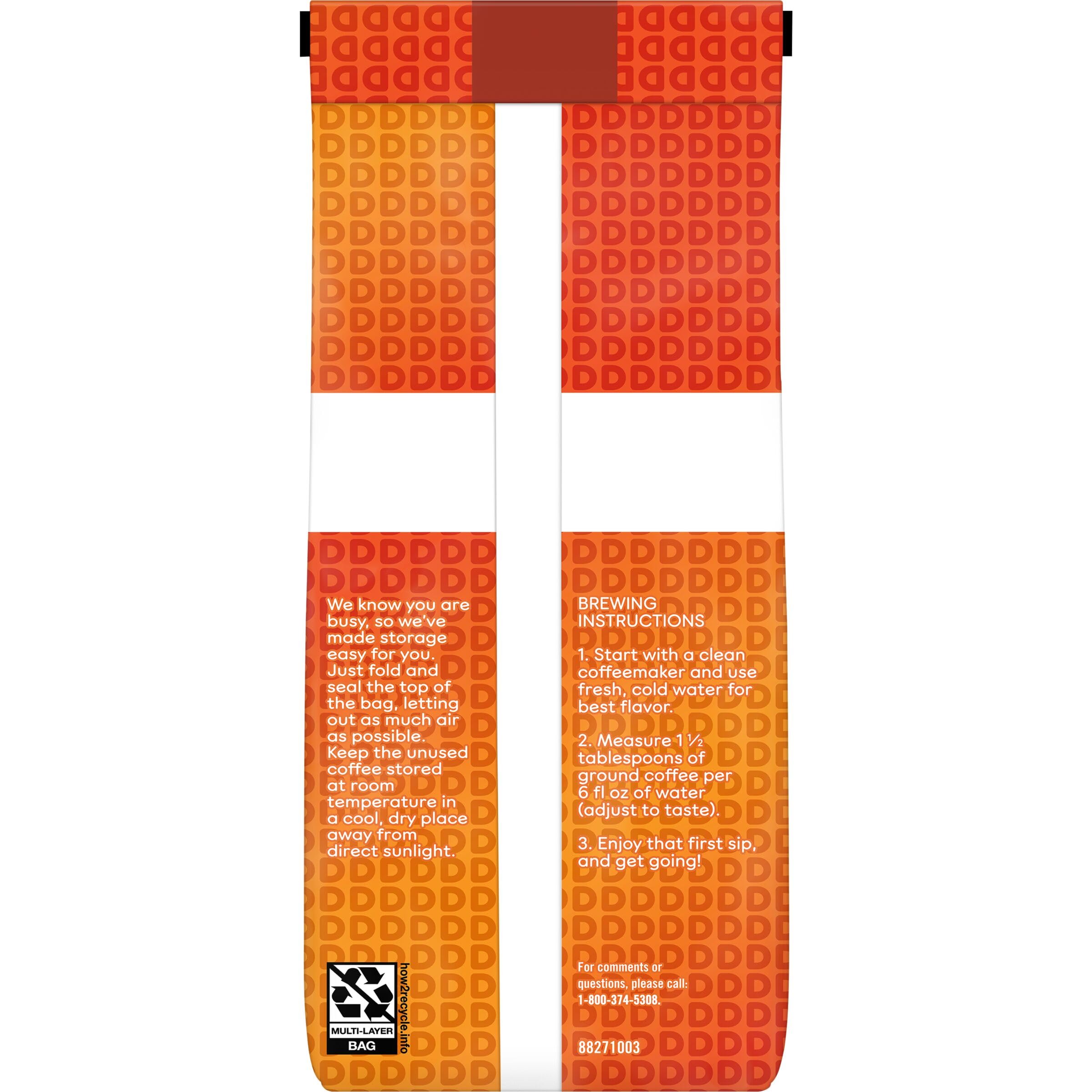 Dunkin’ Colombian Medium Roast Ground Coffee, 11 Oz. Bag