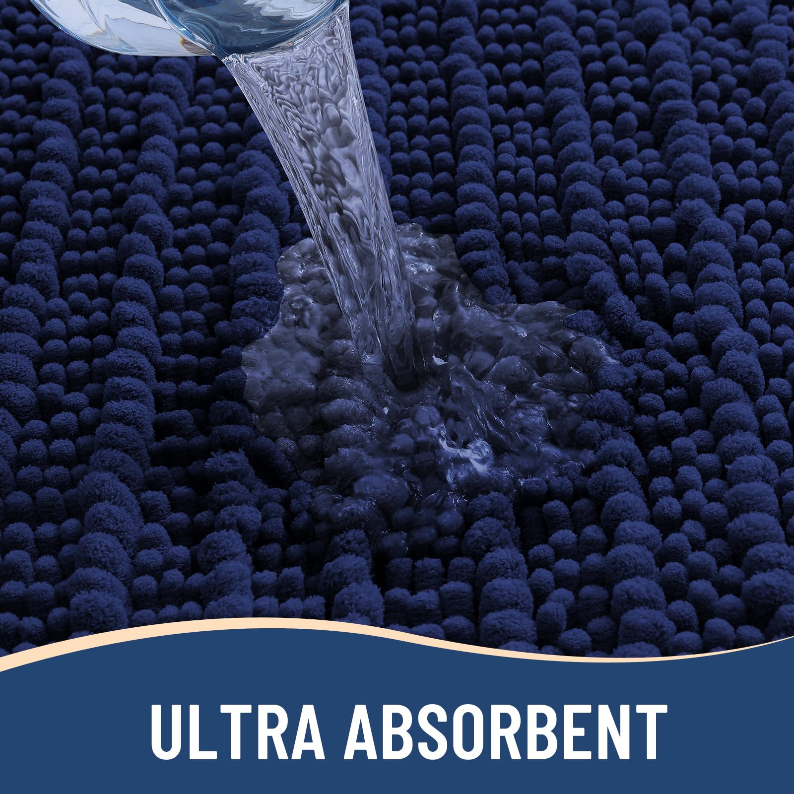 Arotive Bathroom Rugs Mat 70x46, Soft Absorbent Chenille Shaggy Bath Mat