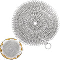 Patelai 1 Pcs Stainless Steel Pie Weights for Baking Universal Fit Pie Weight for 7-10 Inch Pies Round Metal Pies Weights Chain Dishwasher Safe Durable Blind Baking Dough Cooking Pastry (8 Inch)