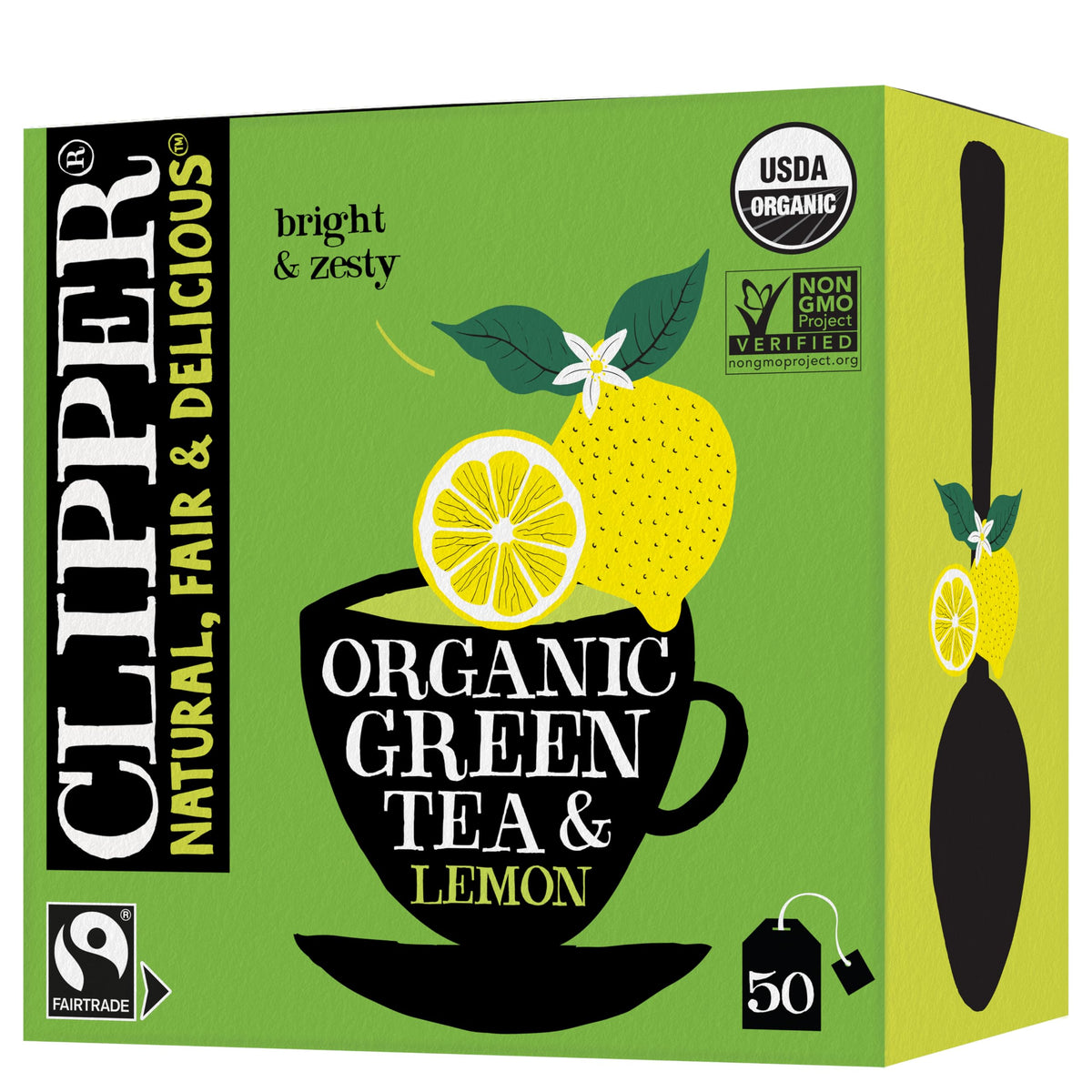 Clipper Organic Green Tea & Lemon, 4 Pack / 200 Tea Bags