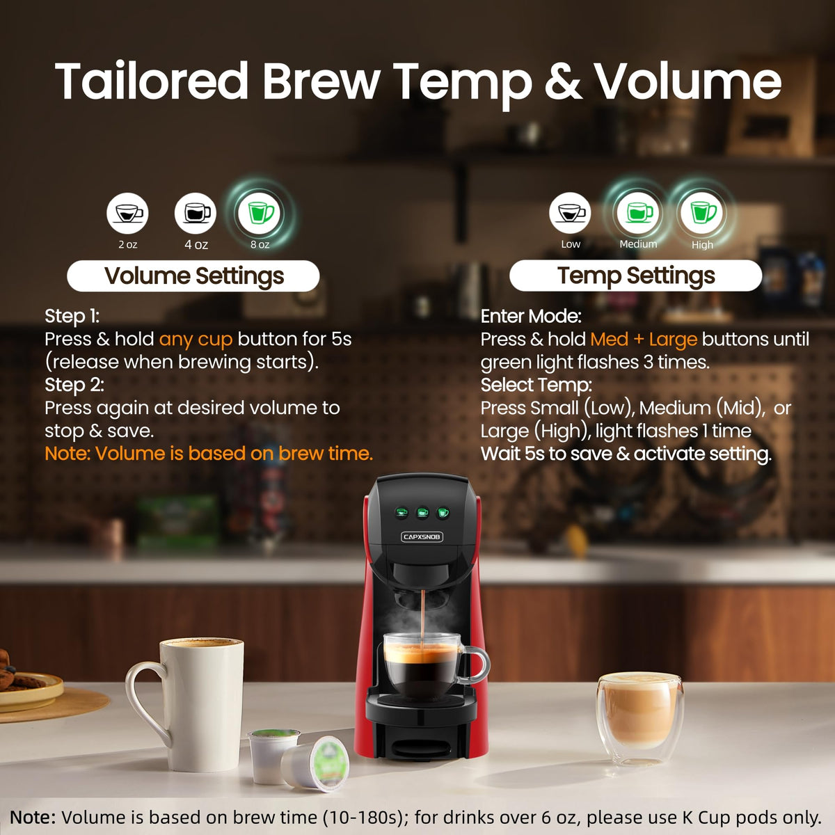 Warriors1 4-in-1 Coffee Maker & Espresso Machine for Pods & Grounds, 20Bar