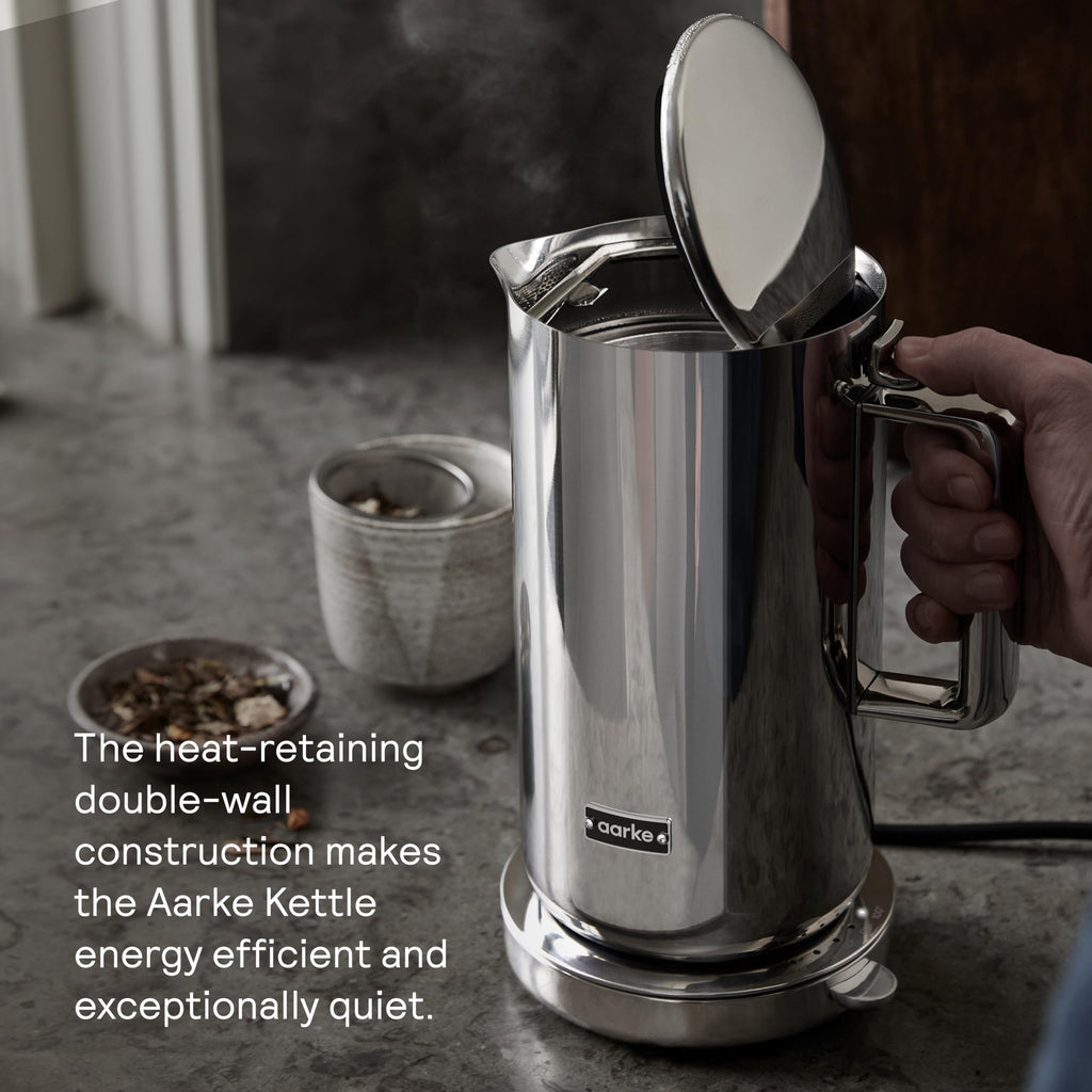 Aarke Kettle - Electric Stainless Steel Tea Kettle 1.2L (40oz), Steel