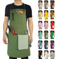 Stenffy Kitchen Apron, Work Apron, Canvas Apron, Olive