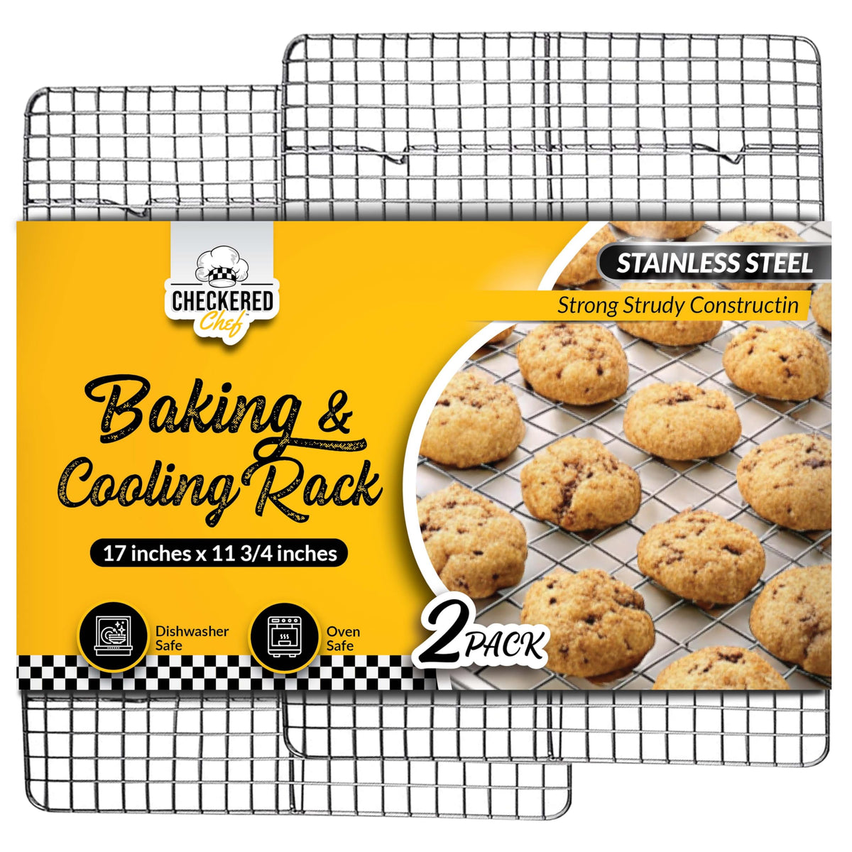 Checkered Chef Cooling Racks for Cooking and Baking - Cooling Wire Rack
