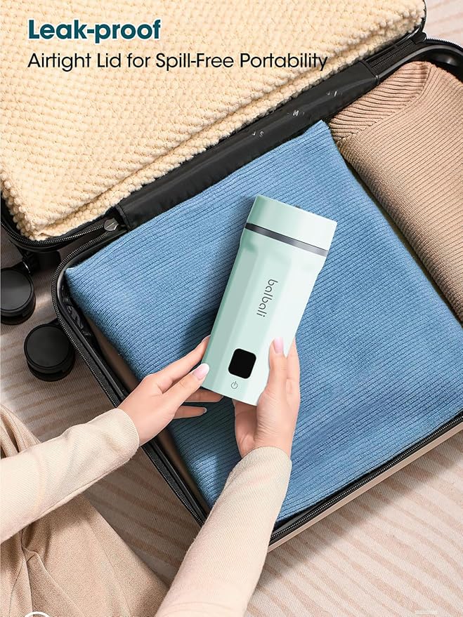 balbali 18.6oz Portable Kettle for Travel 100-250V Dual Voltage for International/Global/Europe - 6 Preset Travel Electric Kettle Hot Water Boiler/Heater/Warmer/Tea Maker - Green