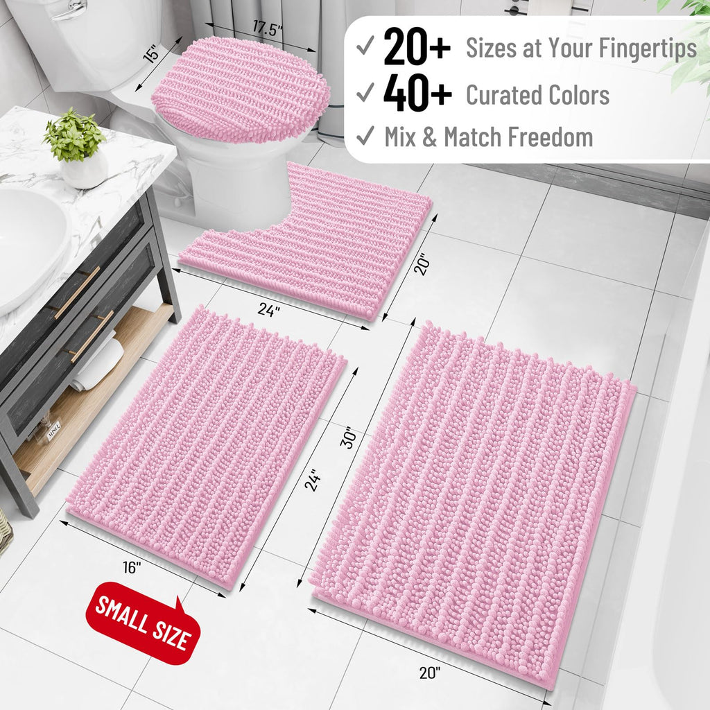 Arotive Bathroom Rugs Mat 34x21, Soft Absorbent Chenille Shaggy Bath Mat