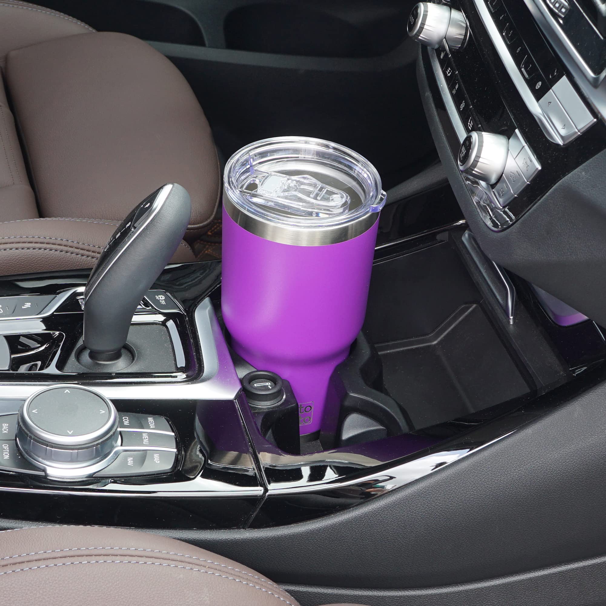 WETOWETO 30oz Tumbler, Stainless Steel Vacuum Insulated Water Coffee Tumbler Cup, Double Wall Powder Coated Spill-Proof Travel Mug Thermal Cup for Home Outdoor (Purple, 1 Pack)