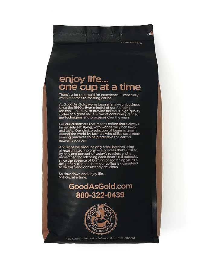 Panama Boquete Coffee Beans (5 LBS), Medium/Dark Roast, Good As Gold Coffee Roasters