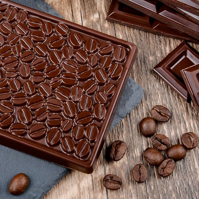 Chocolate Bar Molds - Silicone, Non-Stick, Pistachio & Milk Chocolate - 2 of Each - Set of 6