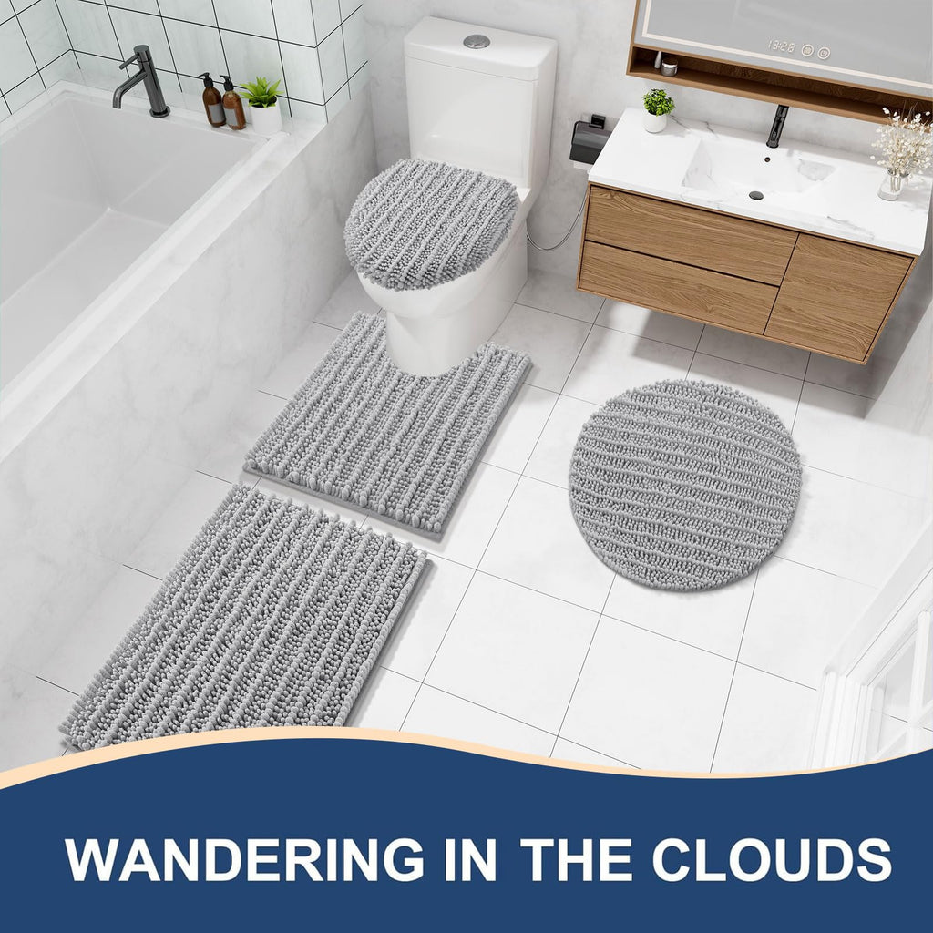 Arotive Bathroom Rugs Mat 40x32, Soft Absorbent Chenille Shaggy Bath Mat