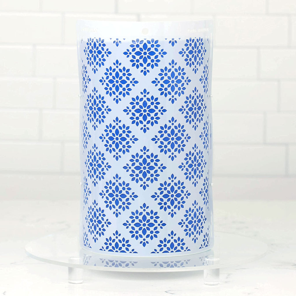 Lacupella Cake Baking Stencil - Seamless Delicate Pattern for Decorating Tall Double Barrel Cake to Use with Buttercream, Royal Icing, Ganache, Paint, Airbrush (VORRA)