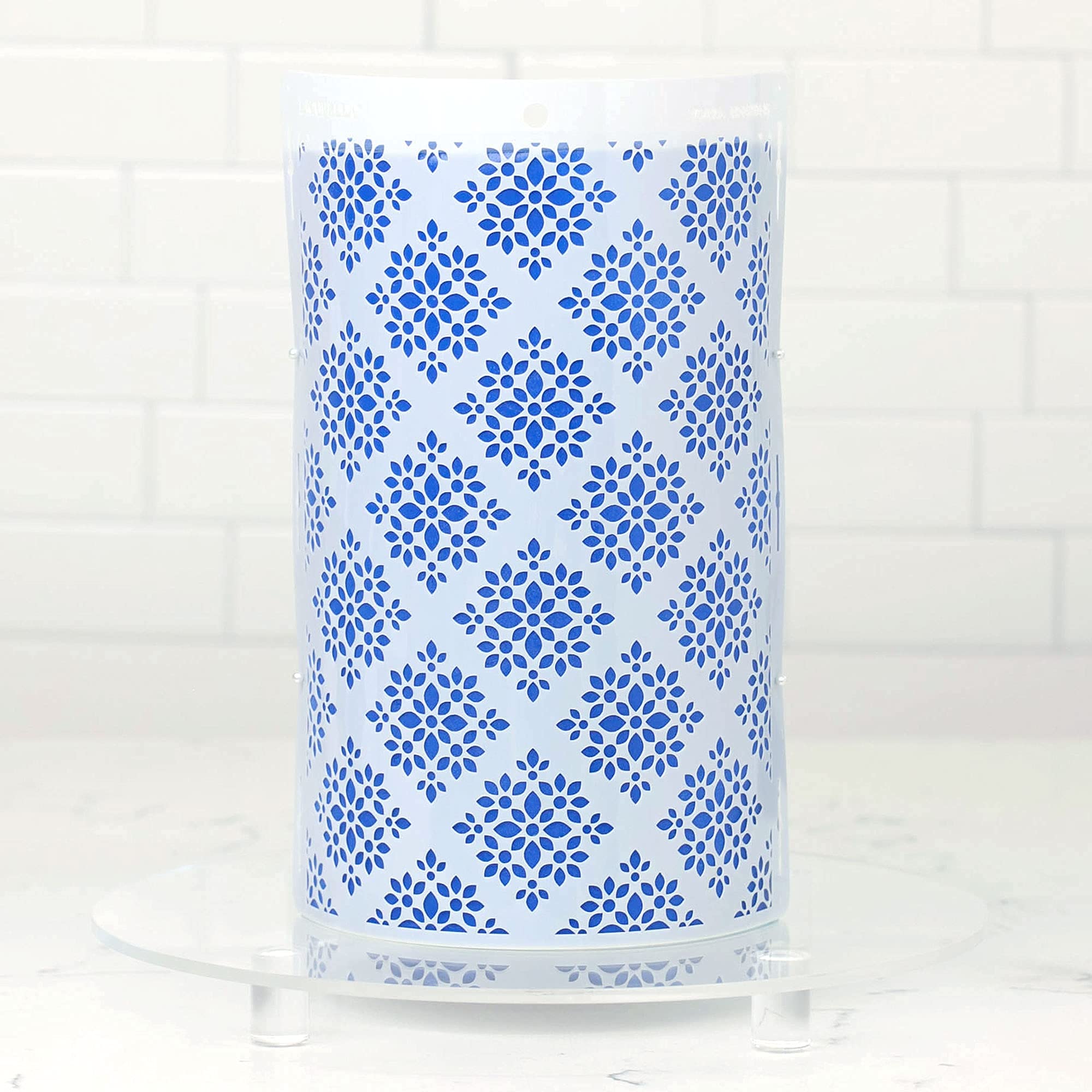 Lacupella Cake Baking Stencil - Seamless Delicate Pattern for Decorating Tall Double Barrel Cake to Use with Buttercream, Royal Icing, Ganache, Paint, Airbrush (VORRA)