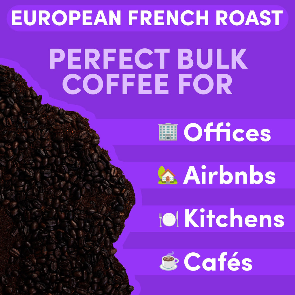 Sarasota Coffee Ground Cubano European French Roast | Dark Roast Gourmet Coffee Grounds | Low Acid, Mold Free, Specialty Grade Bulk Ground Coffee | 5lb (80 oz)