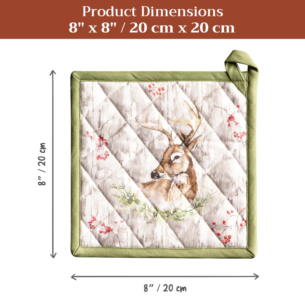 Maison d' Hermine Pot Holders 100% Cotton Potholders (8" x 8", Pack of 1)
