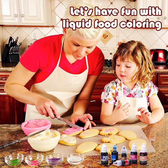 Food Coloring Liquid - Vibrant Color Food Coloring for Cake Decorating, Baking, Easter Egg, Icing - Tasteless Food Color Dye for Fondant, Cooking, Slime, Airbrush (White, 8 Fl.oz)
