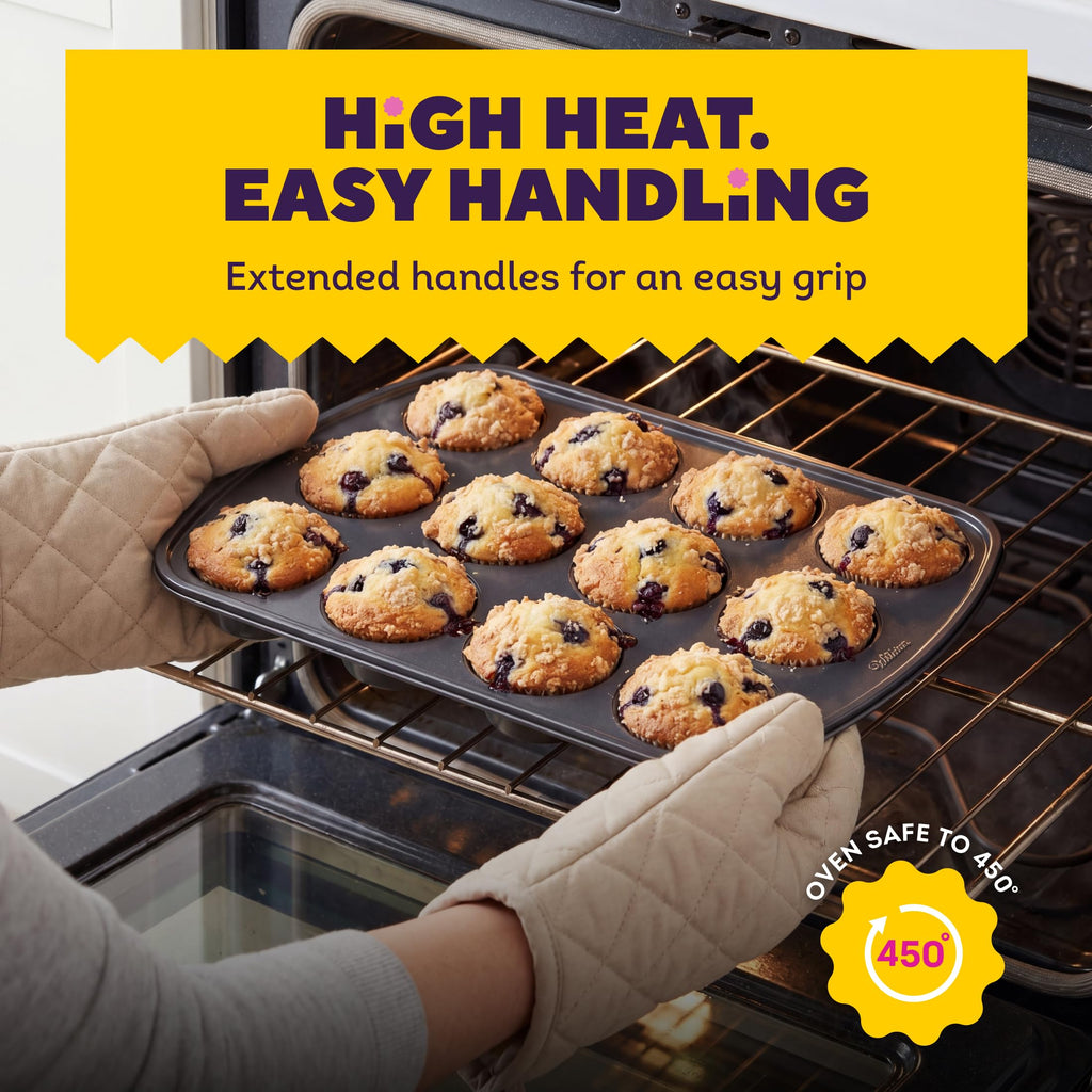 Wilton Gold Non-Stick Muffin Pan, Made Without PFAS, 12-Cup