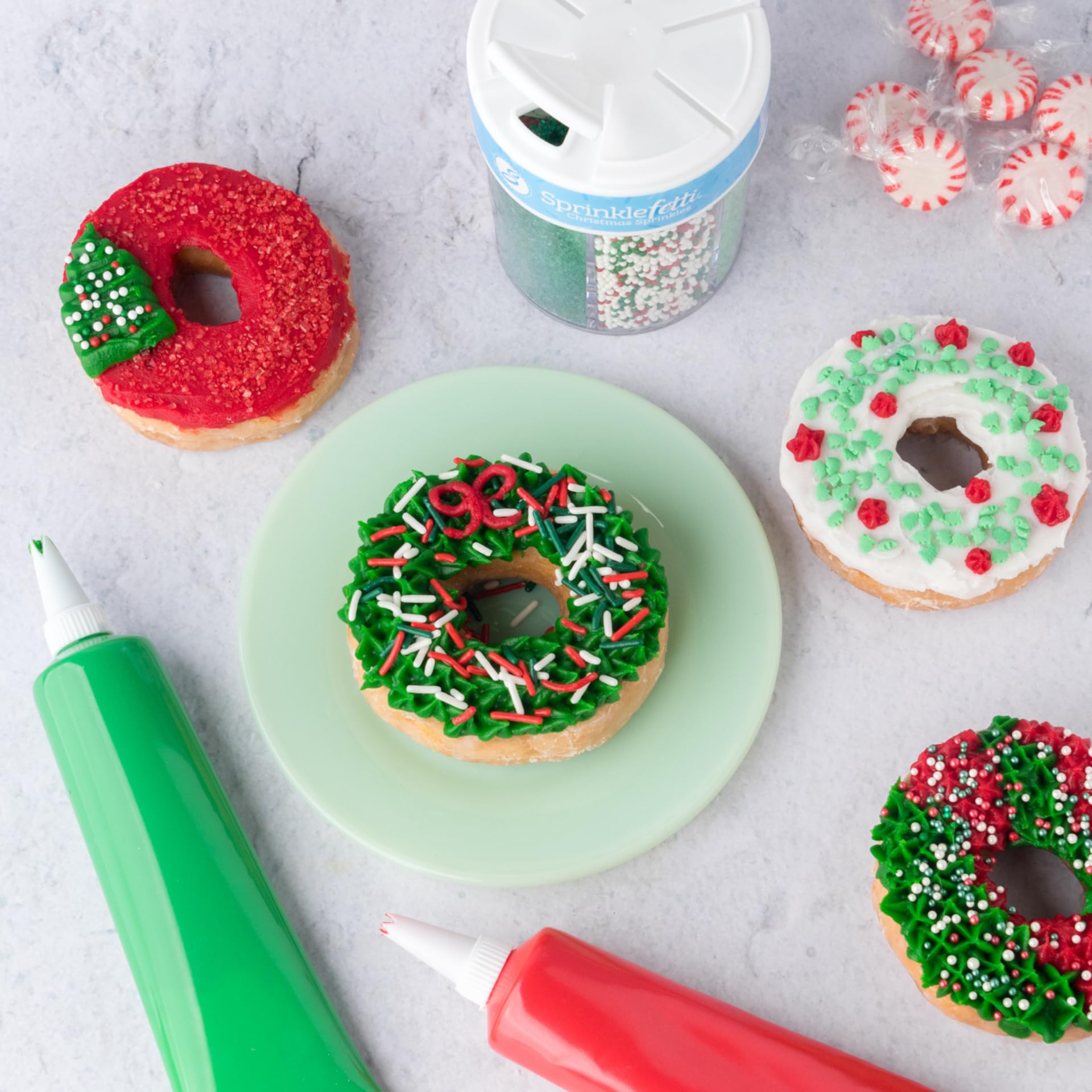 Sweets Indeed Christmas Sprinkles Mix – 6-Cell Holiday Assortment 6.45 oz | Edible Jimmies, Nonpareils & Sugar Pearls for Decorating Christmas Cookies, Cupcakes, Cakes & Holiday Desserts