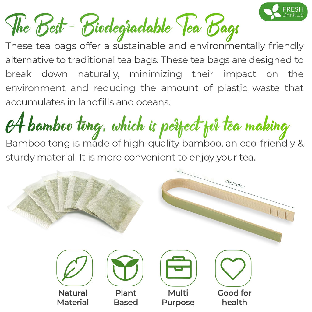 FreshDrinkUS, Premium Parsley Leaf Tea - 135 Bags, 100% Natural & Pure. Made with Eco-Conscious Tea Bags. No Sugar, No Caffeine, No Gluten, Vegan.