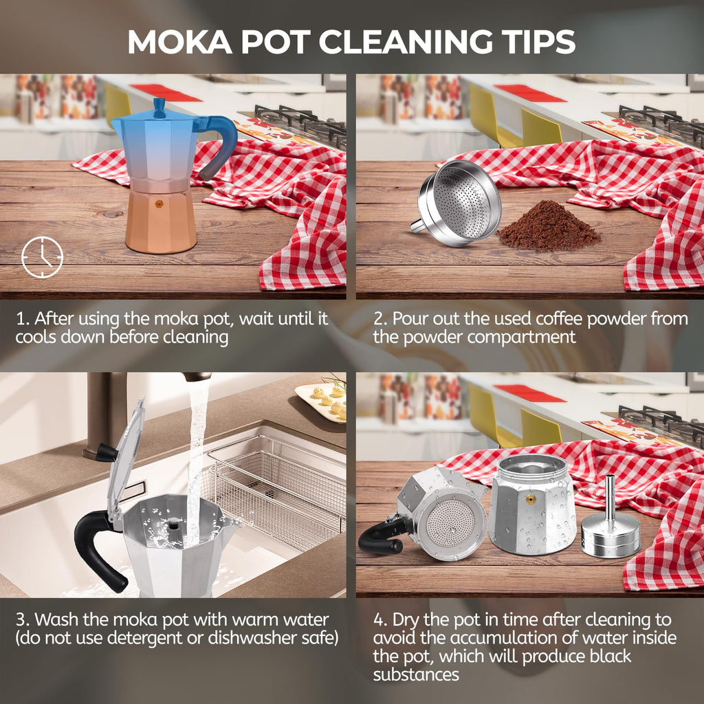 Aluminum 12 Cup 600ml Moka Pot Express Coffee Maker Stovetop Espresso