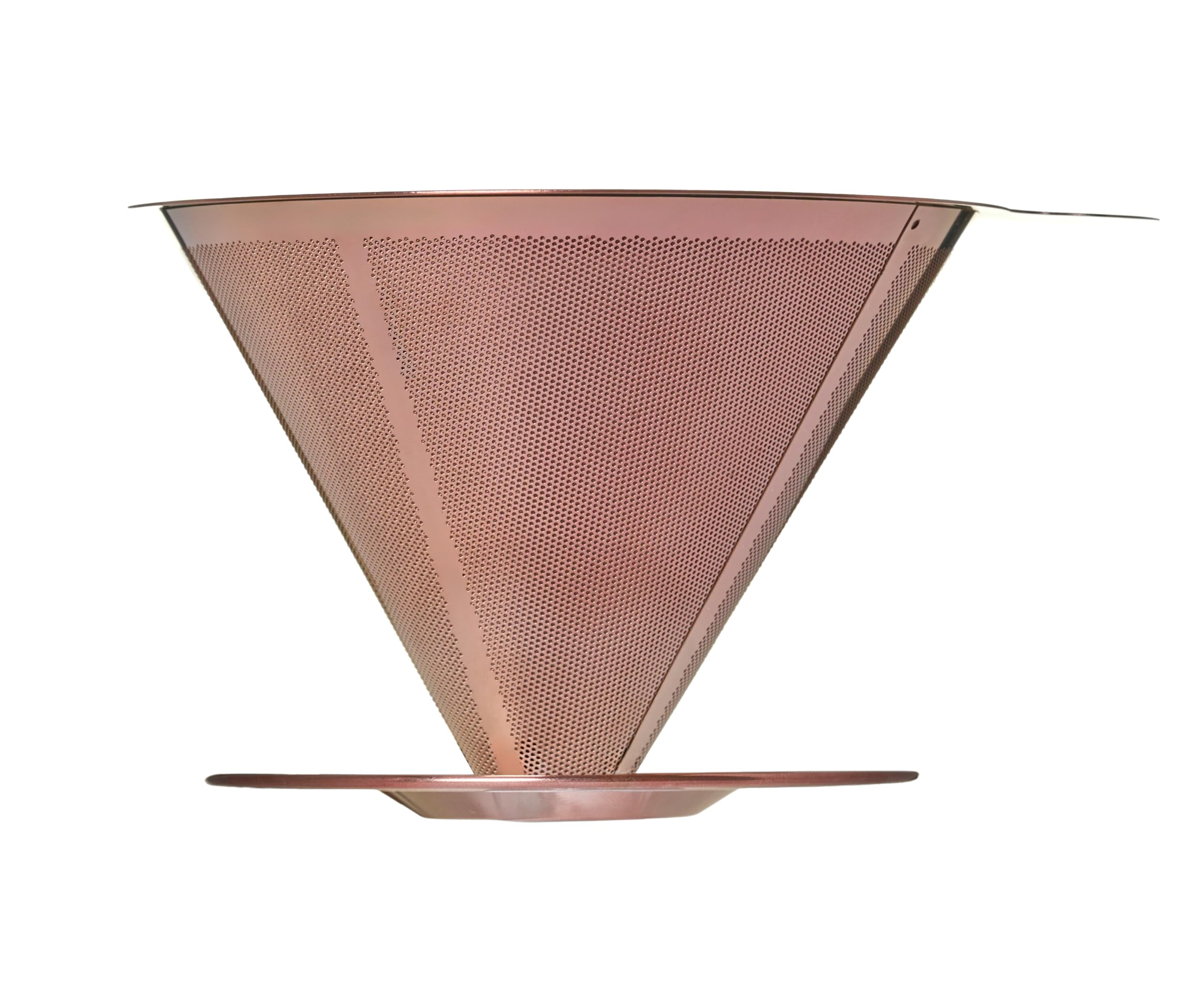 ATHIA Golden Dripper Reusable Stainless Steel Coffee Filter Paperless Cone Filter for Drip Coffee Makers Eco-Friendly Easy Clean Compatible with Most Coffee Makers (Rose Golden, Standard)