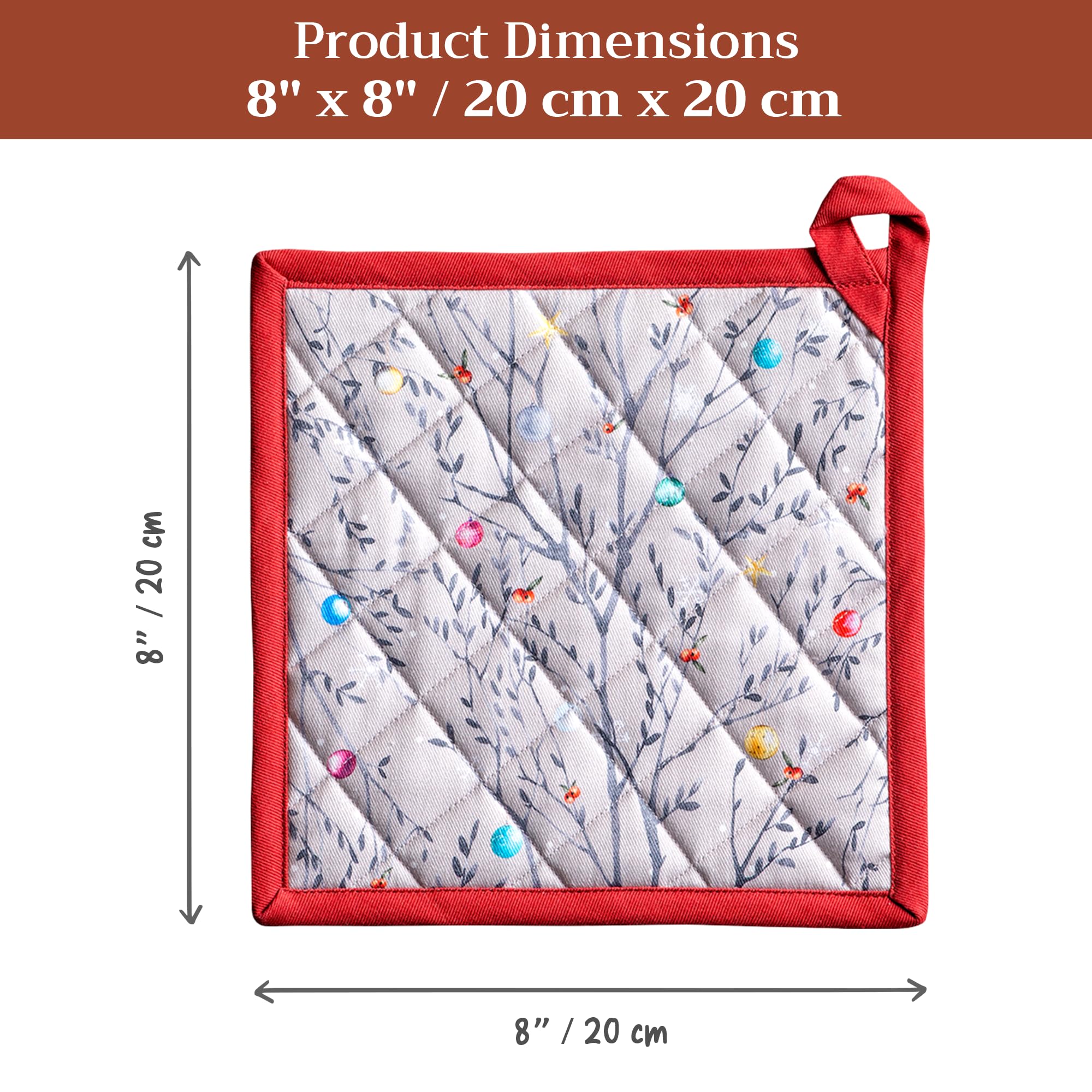 Maison d' Hermine Pot Holders 100% Cotton Potholders (8" x 8", Pack of 1)