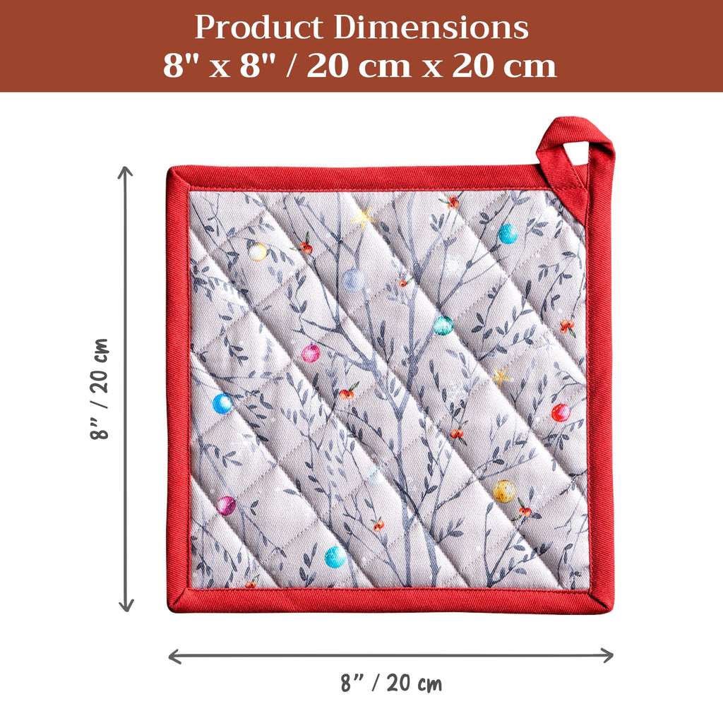Maison d' Hermine Pot Holders 100% Cotton Potholders (8" x 8", Pack of 2)