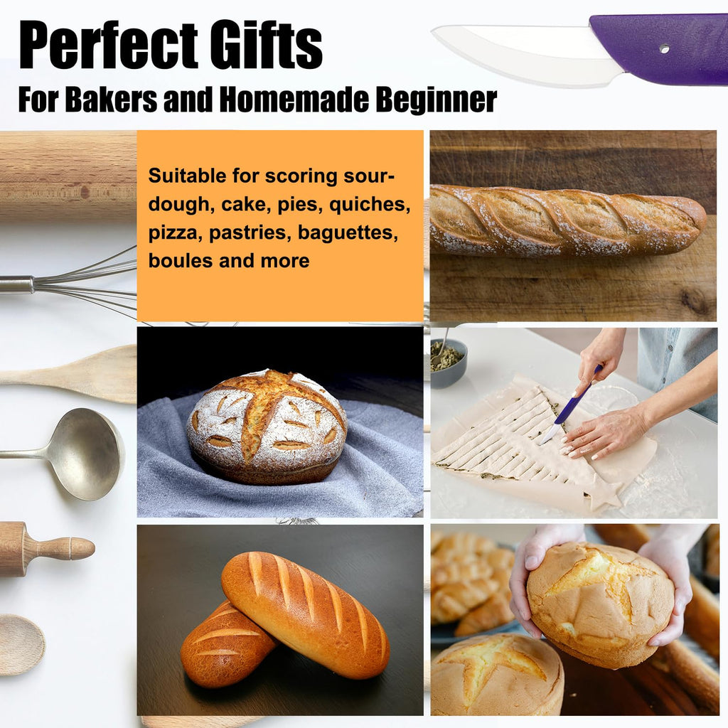 KUNIFU Bread Lame Sourdough Bread Scoring Tool - Purple