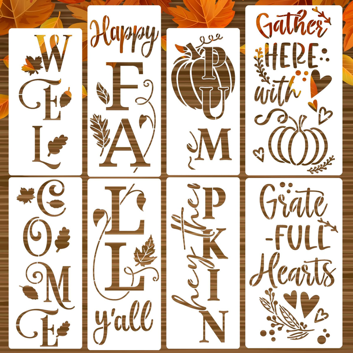 Halloween Stencils for Painting 8" Halloween Stencils for Crafts
