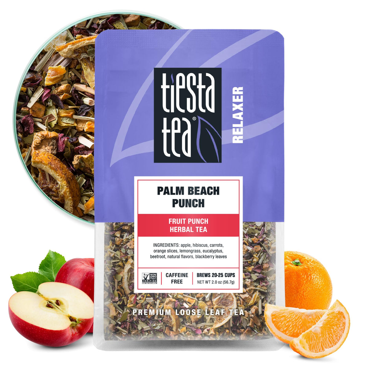 Tiesta Tea Palm Beach Punch Fruit Punch Herbal Tea Loose Leaf 2oz Pouch