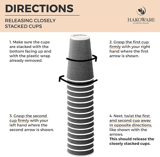 [85 SET]Harvest Pack 16 oz Coffee Cups, Disposable Insulated Coffee Cups, Ripple Double-Walled Paper Cups with Lids, Black and White Geometric, Drinking Cups for Tea Hot Chocolate Drinks To go