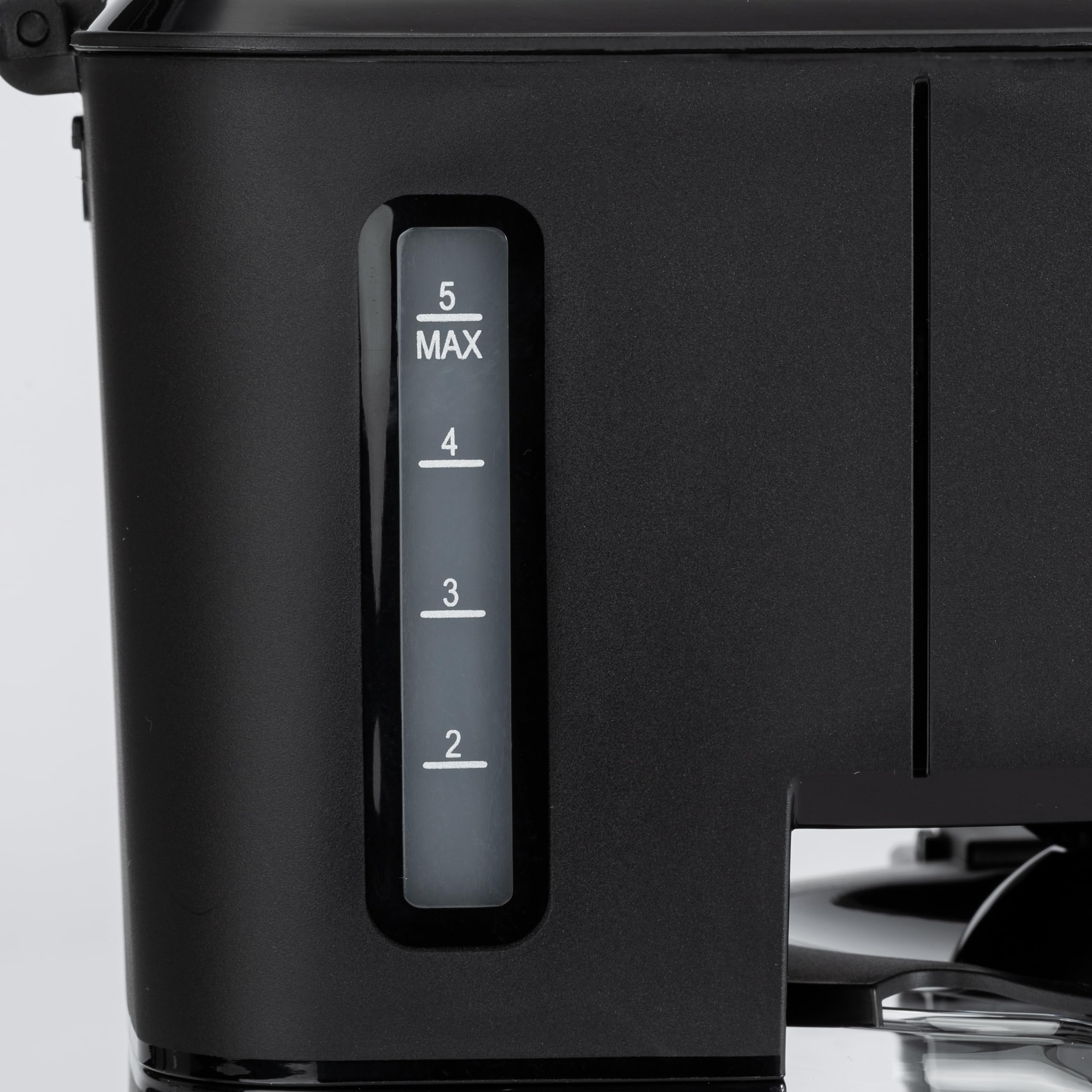 Amazon Basics 5 Cup Drip Coffee Maker with Glass Coffee Pot (0.8 Qt), Auto Shut-off, Auto Pause, Removable Filter Basket, Matte Black