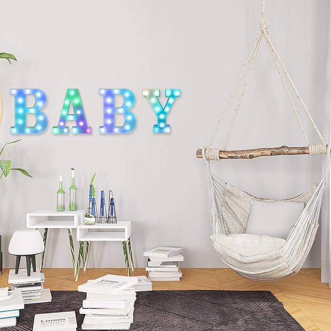 Foaky Colorful LED Number Lights with Remote,Marquee Light Up Number Sign for Night Light Wedding/Birthday Party Battery Powered Christmas Lamp Home Bar Decoration (5)