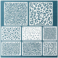 Large Reusable Leopard Print Stencils - 8 Leopard Designs for Painting, Wood Burning, DIY Art, Craft, Fabric, Shirt, Canvas, Furniture