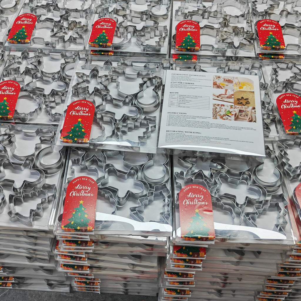 MrCookie 4" Large Christmas Cookie Cutters Set,Thickened Stainless Steel