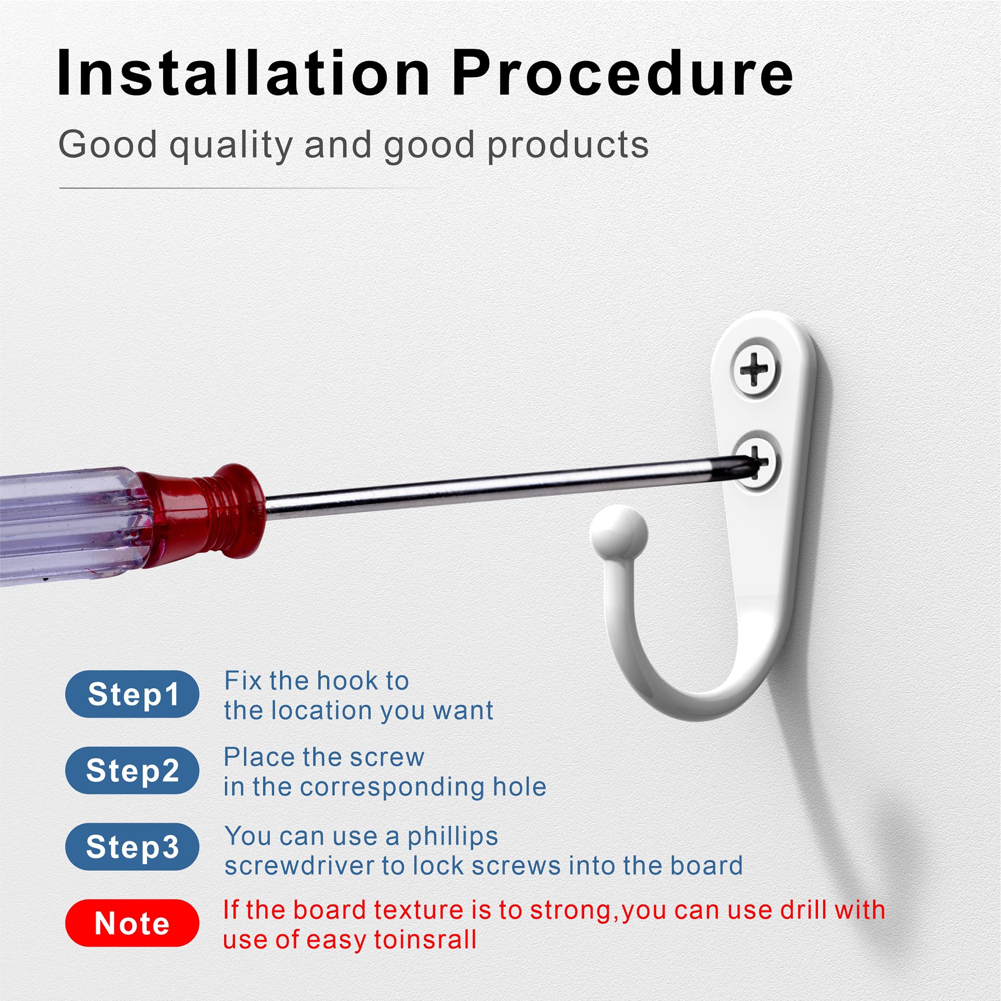 ZAYBOD 15 Pack White Hooks for Hanging - Heavy Duty Zinc Alloy Wall Mounted Hook for Home Organization - Modern Matte White Coat Hook for Entryway, Bathroom, Bedroom & Kitchen
