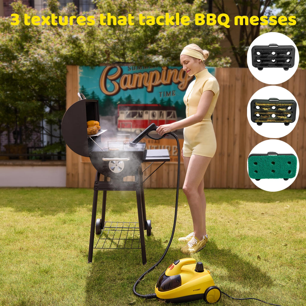 STEAMBOT 34-in-1 Steam Cleaner mop for Home & Car, 2L Water Tank, 4.3ft Hose, Deep Steam Cleaning for Floors, Tiles, Grout, Windows, Kitchen, Living Room – Multi-Surface Steamer