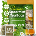 Spearmint Tea Bags, 100% Natural & Pure Spearmint Leaves. Loose Leaf Spearmint Herbal Tea. Spearmint Leaf Tea. No Sugar, No Caffeine, No Gluten, Vegan.