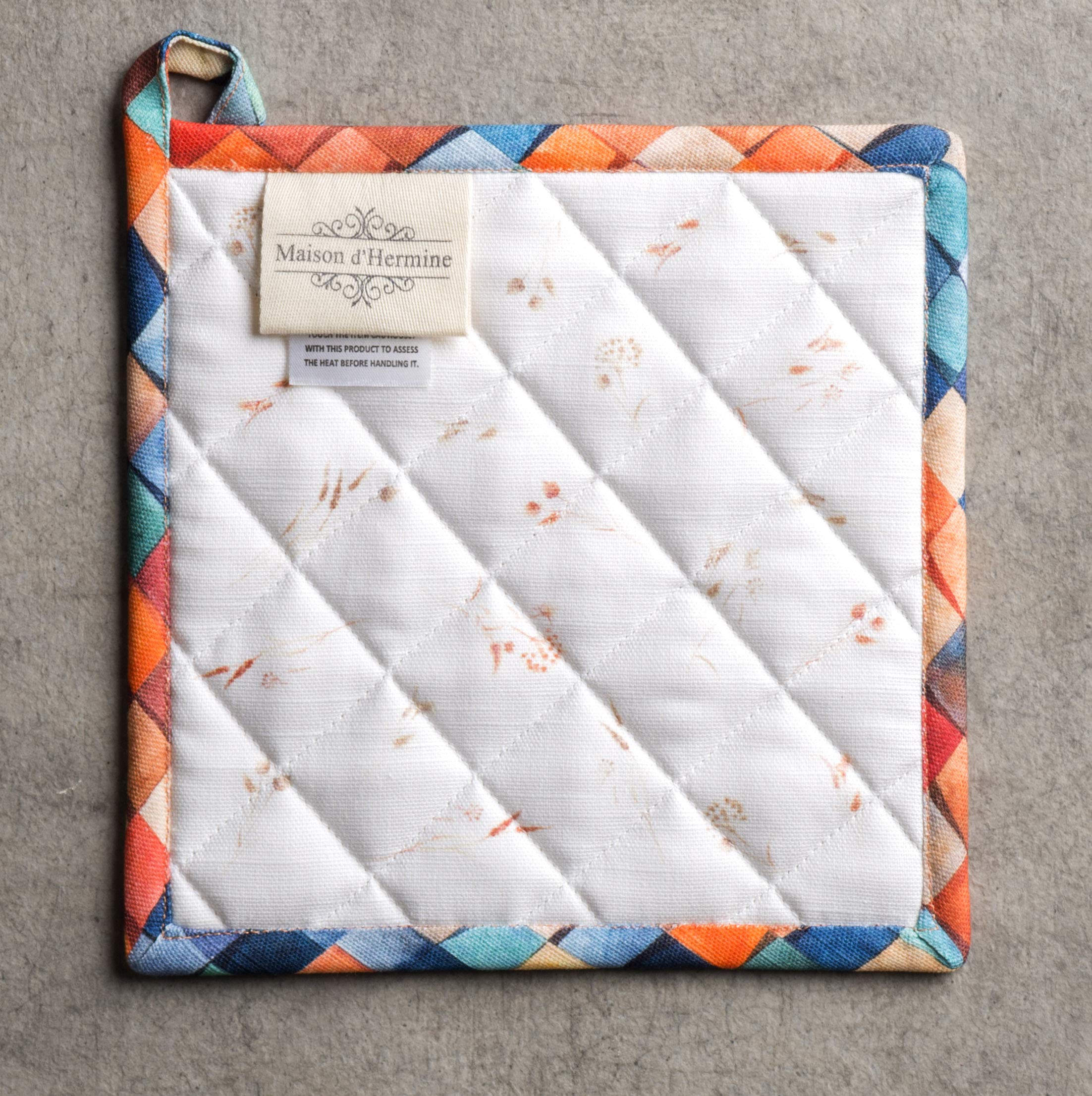 Maison d' Hermine Pot Holders 100% Cotton Potholders (8" x 8", Pack of 2)