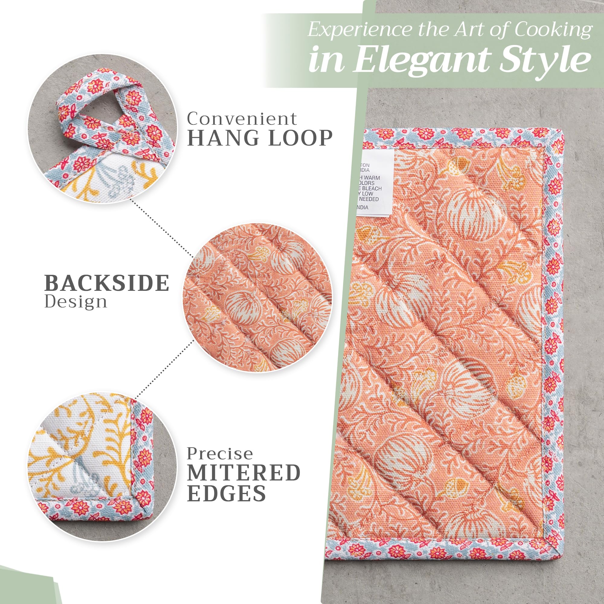 Maison d' Hermine Pot Holders 100% Cotton Potholders (8" x 8", Pack of 1)