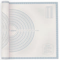 26 * 16 inches White grey, Non-Slip Silicone Baking Sheets - Baking Mat with 0.7mm Thickness - Non-Stick Pastry & Cookie Mat for Kitchen Counter for Rolling Out Dough with Measurements.