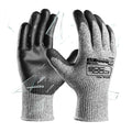 COOLJOB 120 Pairs A4 PU Cut Resistant Safety Work Gloves with Grip, L