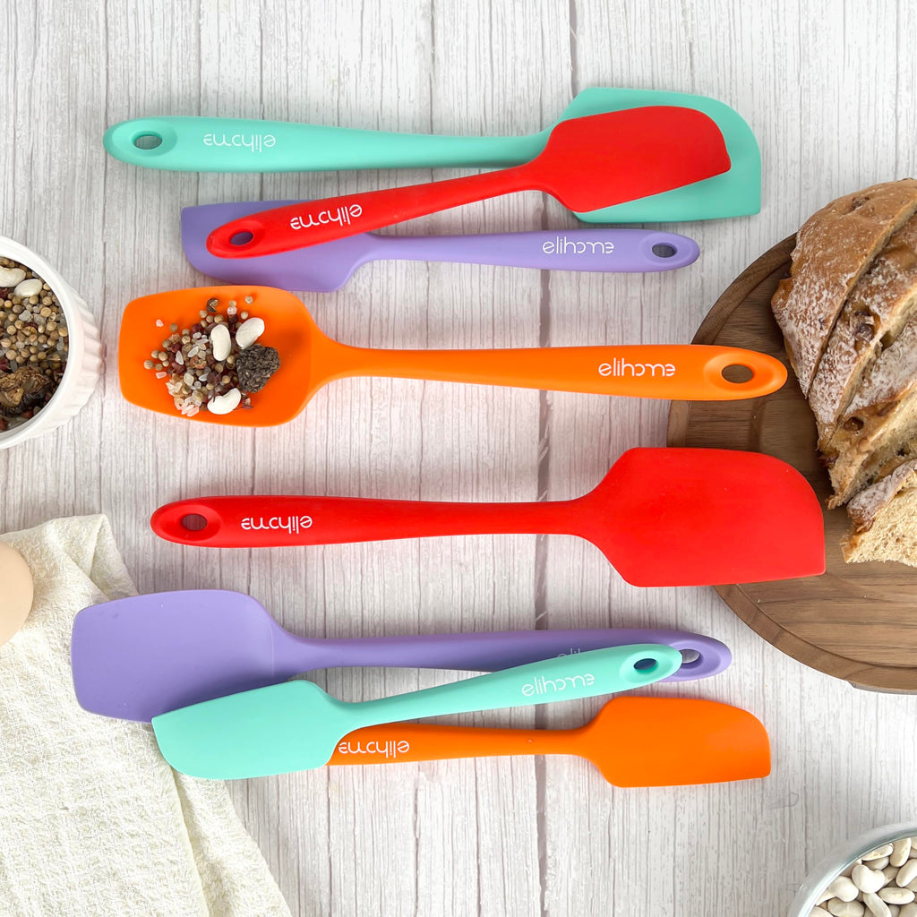 Elihome Classic Silicone Spoonula - Non-Stick Heat Resistant Silicone Scraper Spatula for Mixing, Serving, Scraping, Stirring, and More - 11 Inch, Sprinkles