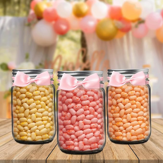 DISCOUNT PROMOS 10 Decorating Mason Jars Set, 12 oz. - Canning, Aluminum Lid - Black