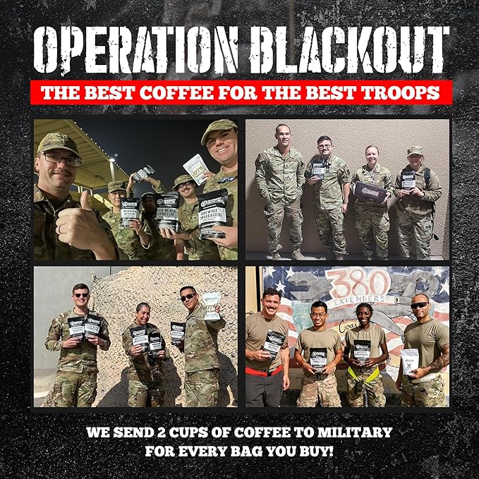Blackout Coffee Climax Amaretto, Irish Cream & Kahlua Flavored Ground Coffee, Medium Roast - Ground Coffee, Fresh Roasted In the USA,12 oz Pouch