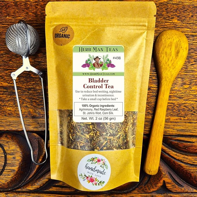 BLADDER CONTROL TEA - Herbal Blend for Nighttime Comfort & Fewer Bathroom Trips — by Master Herbalist Khabir — Organic, Non-GMO, No Additives