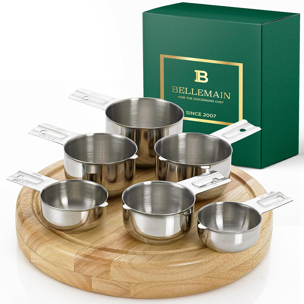 Bellemain Stainless Steel Measuring Cups Set of 6, Nesting Design