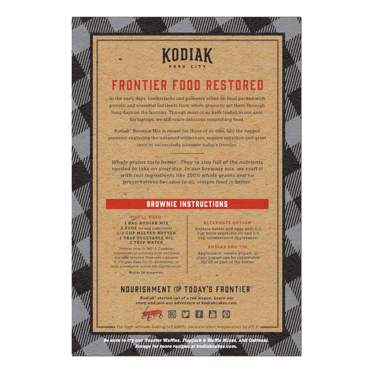 Kodiak Cakes Chocolate Fudge Brownie Mix, 14.8 Ounce Boxes (Pack of 6)