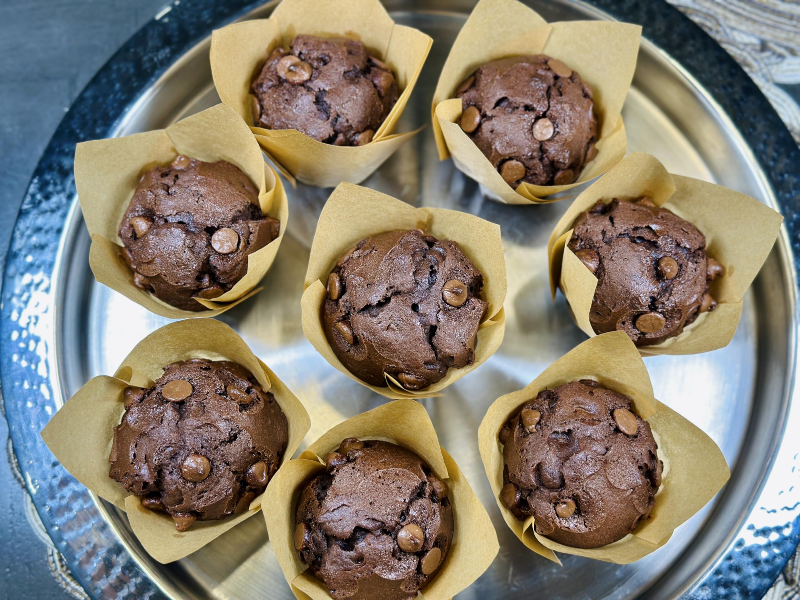 Molibake Chocolate Muffin Mix - Pack of 1 – Premium Chocolate Muffins Baking Mix with Cocoa Powder and Real Chips for Home Oven and Maker – 14 oz – Easy-to-Use Mix for Fluffy, Bakery-Style Homemade
