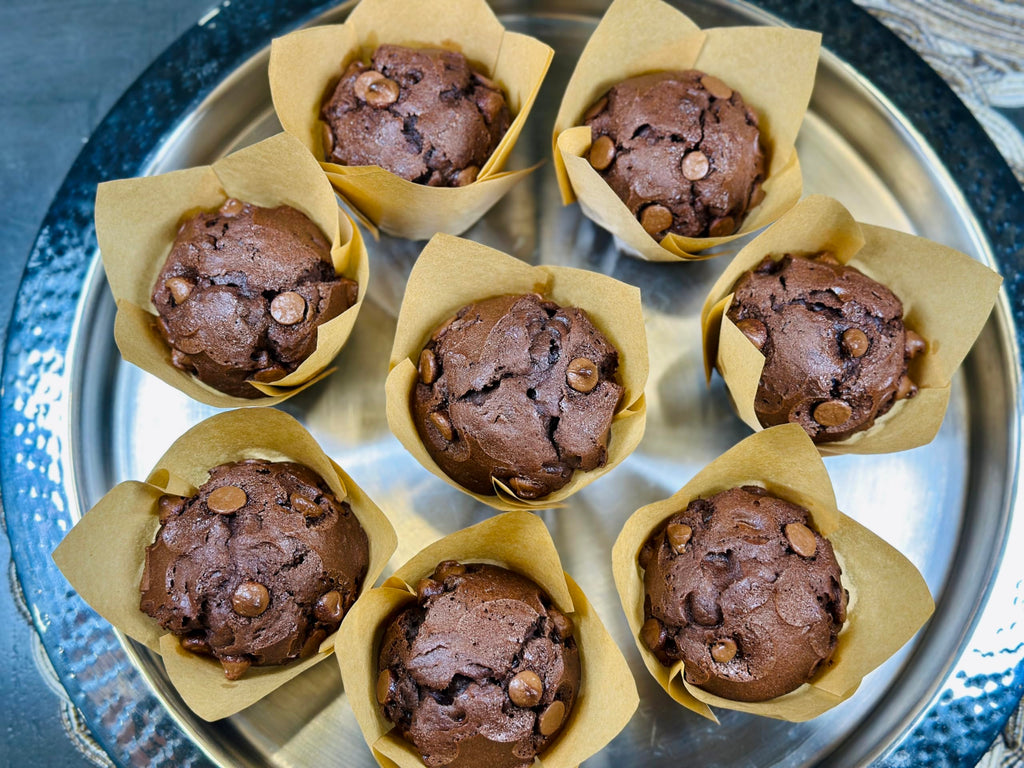 Molibake Chocolate Muffin Mix - Pack of 1 – Premium Chocolate Muffins Baking Mix with Cocoa Powder and Real Chips for Home Oven and Maker – 14 oz – Easy-to-Use Mix for Fluffy, Bakery-Style Homemade